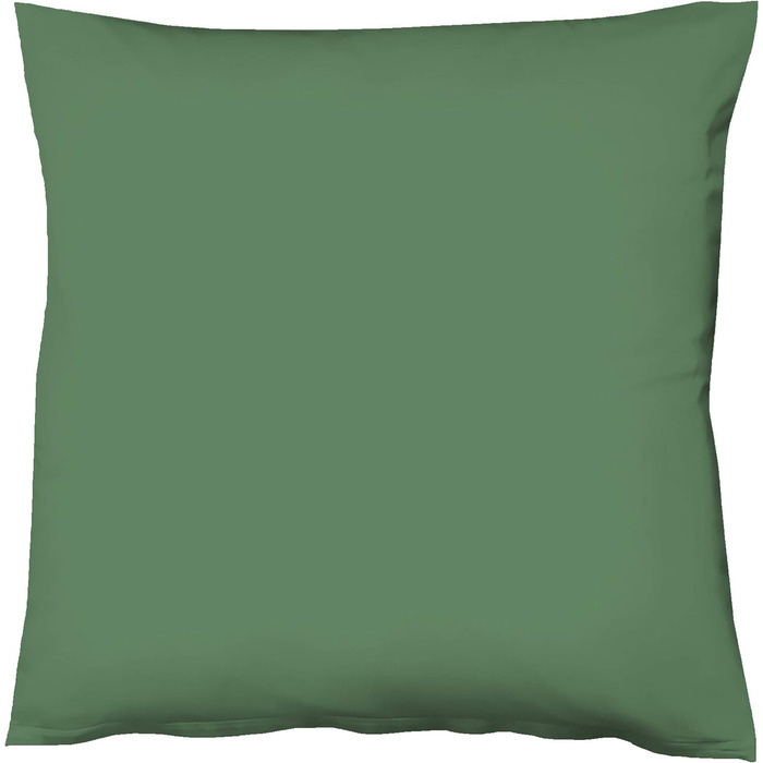Наволочка fleuresse Mako Satin Uni Colours колір мисливський зелений 7060 (50 х 50 см)