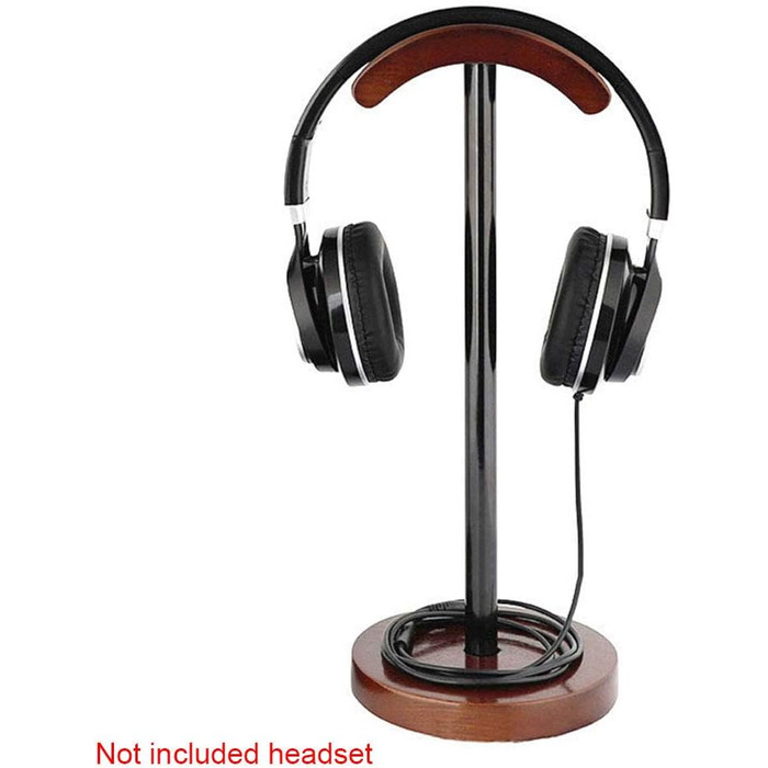Підставка для навушників GEZICHTA з натурального дерева, металева стійка, гнучка підставка для ігрових навушників