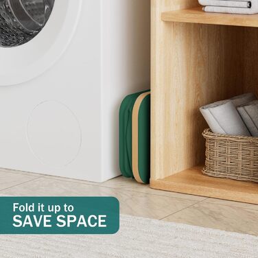 Кошик для білизни Youdenova з кришкою, 48л, вузький, з мішком, сортувальник, бамбук, білий