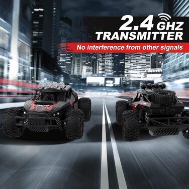 Радіокерований позашляховик 1:16 для хлопчиків, 2 акумулятори, 70 хв, 25 км/год, 2.4GHz, RC баггі, гоночний автомобіль, крос-кантрі, іграшка