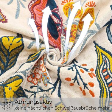 Плед Boho з 100% бавовни, стиль кантрі, 150x200 см, колір гранат