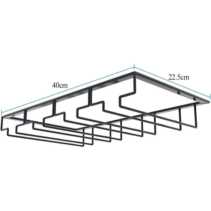 Тримач для винних келихів TentHome для підвішування, 4 ряди, в т.ч. шурупи для бару, дому, кафе, кухні