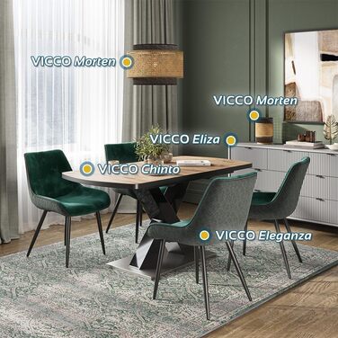 Розсувний обідній стіл Vicco Chinto, чорний, 120-160 x 76 x 80 см