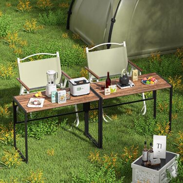 Зручний складний стіл GreenForest 80x48 см для дому та офісу, коричневий, без збирання