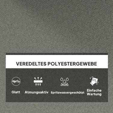 Подушка для саду та вуличних меблів, м'який наповнювач, ідеально підходить для гамаків та гойдалок, сірого кольору