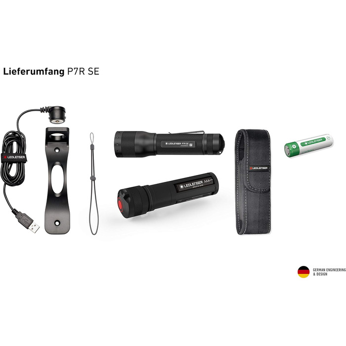 Світлодіодний ліхтар Ledlenser P7R SE, 1100 лм, акумуляторний, фокус, 220 м, 40 год, стробоскоп