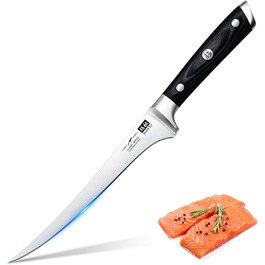 Набір кухонних ножів SHAN ZU з бруском, 14 предметів. Професійний німецький набір кухонних ножів з точильним бруском, набір ножів для кухні (ніж для філе)