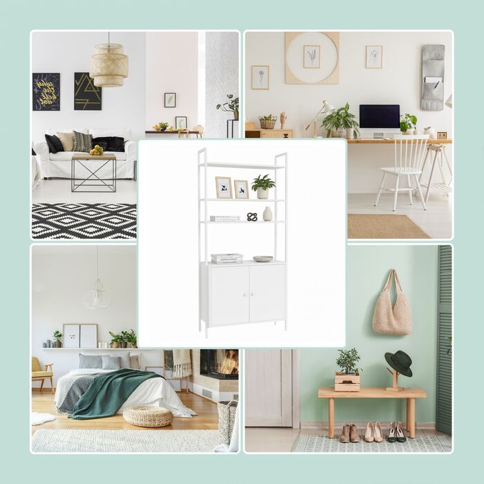 Стелаж Relaxdays з нижньою шафкою