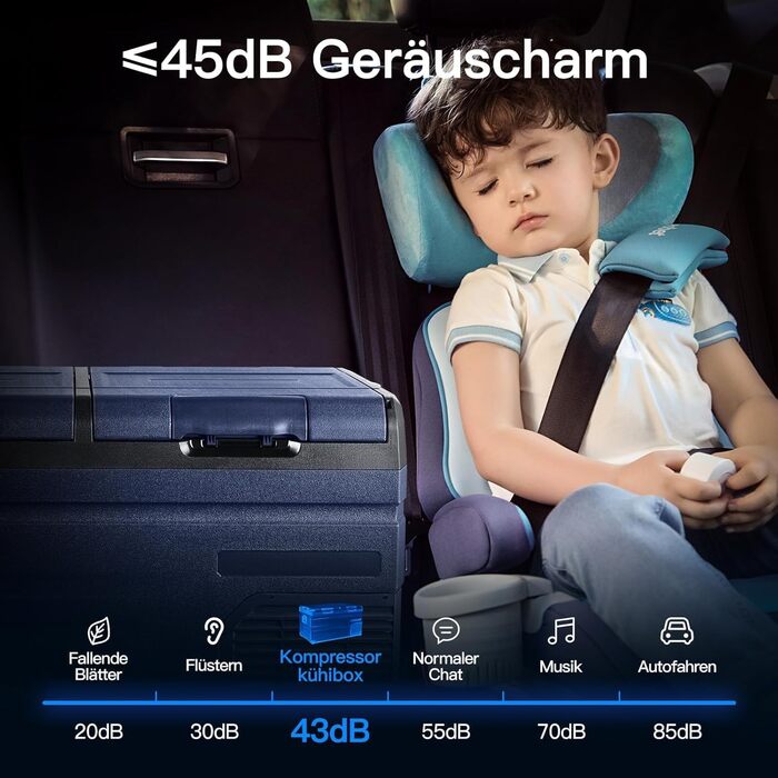 Кемпінгова сумка-холодильник AAOBOSI 72L з WiFi, USB, 12/24/240V -20°C для авто, вантажівки, човна, кемпінгу