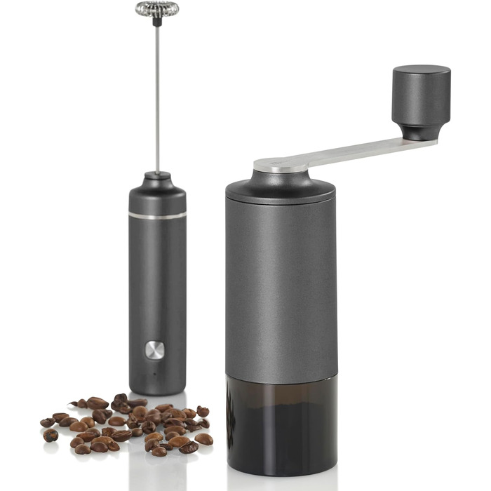 Кавомолка ручна AdHoc MC13 Moro з керамічним жорном CeraCutXL та DirectDrive | Для еспресо, фільтра та френч-прес | CAP-System, безступінчате регулювання