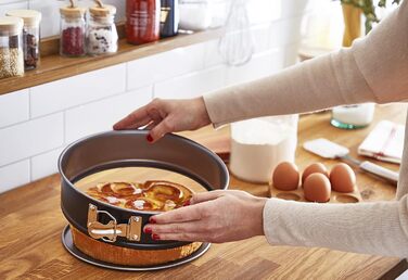 Форма для випічки Lagostina Leckere з блискавкою та двома знімними днами з антипригарним покриттям, діаметр 26 см, дека для випічки до 210°C