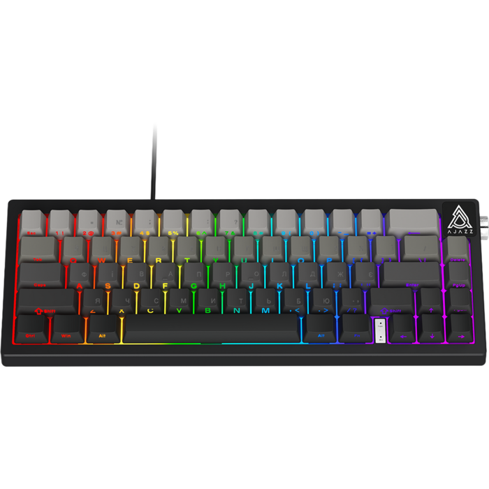 Дротова механічна клавіатура Ajazz AK650 Day Dream switches Gradient Black Grey (AK650-DD-BG)