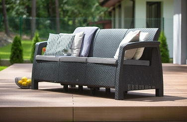 Комплект садових меблів Keter з пластику, сірий, 4 предмети