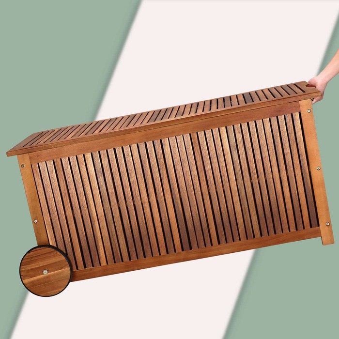 Опорний ящик з дерева акації 120x55x60см Внутрішній брезент