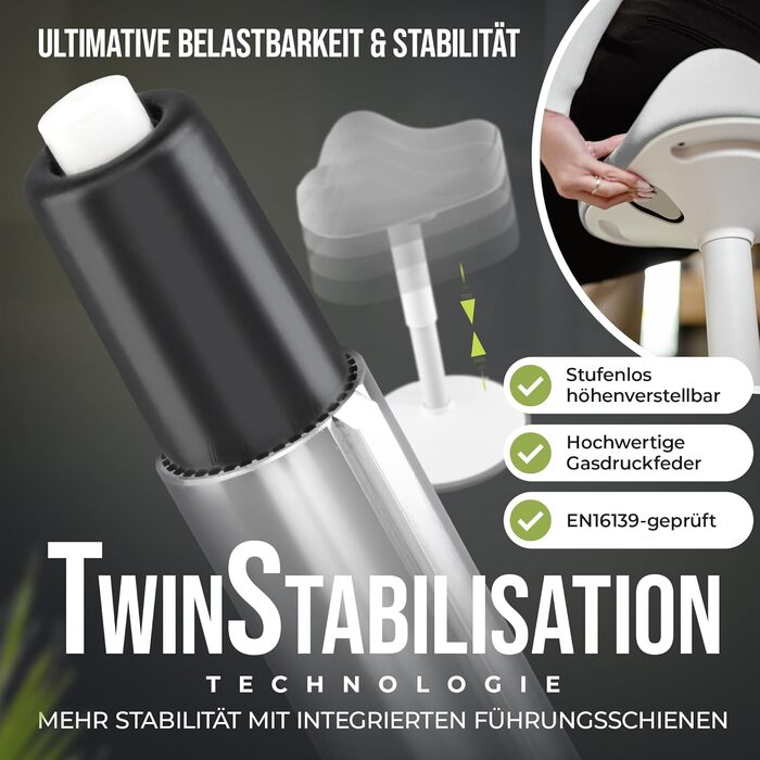 Офісний стілець Zip SH-01S з знімним чохлом | Ергономічний стілець для роботи та відпочинку | Має ефект гойдання, регулювання висоти (47-65 см), сертифікований IGR | Колір: світло-сірий