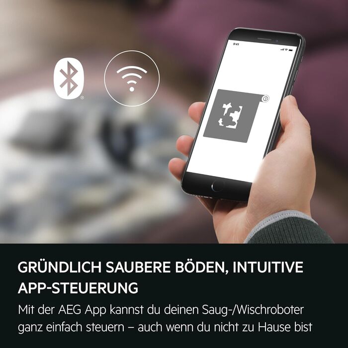 Робот-пилосос AEG AR71HW1DG з функцією миття, WiFi, LiDAR, 4000 Па, 14,4 В, 175 хв, 140 м², 0,28 л, сірий