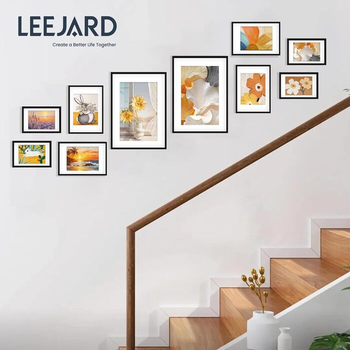 Набір фоторамок 5er Bilderrahmen DIN A4 з плексигласом для фото та портретів: рамка для встановлення та підвішування