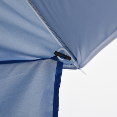 Сонячний парасолька Strandschirm із захистом від сонця та бічною стінкою, пляжний, поліестер, блакитний, 2,2 x H2,2 м