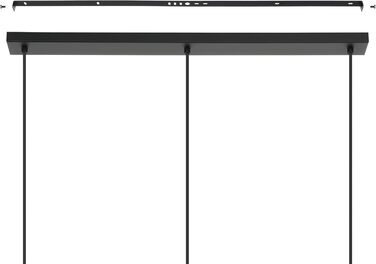 Стійка лампа EGLO Amsfield з металу та бамбуку, чорна, для вітальні та спальні, E27