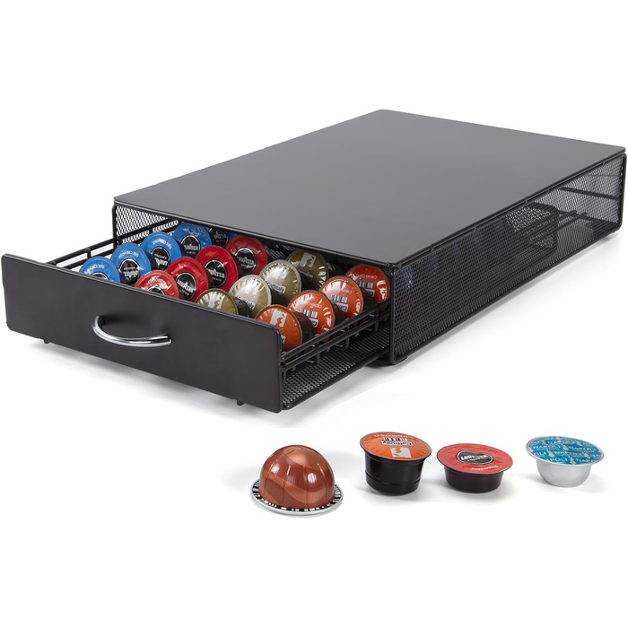 Тримач для капсул кави сумісний з Tchibo Cafissimo, Nespresso Vertuo, K-fee, ALDI Expressi, Lavazza Kapseln. Універсальний органайзер для 40 капсул