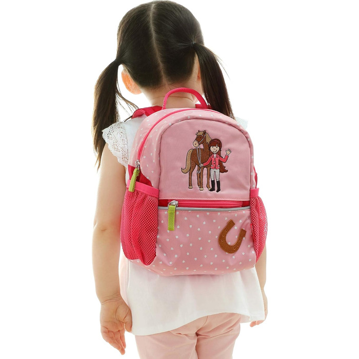 Рюкзак Sigikid 24452 Рюкзак великий флорентійський дитячий рюкзак для дівчаток рекомендований від 3 років зелений/рожевий, 32 см (рожевий/червоний)