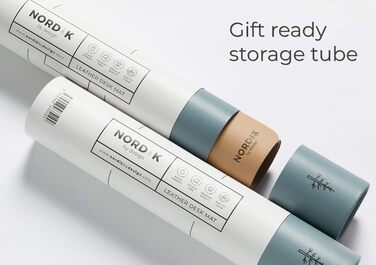 Килимок для столу Nordik з екошкіри (89 x 43 см) — преміум підкладка під мишу та захисний килимок для домашнього офісу, антиковзаючий, колір Champagne Beige