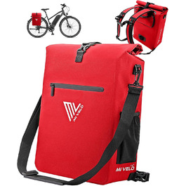 Сумка для багажу 3-в1 Рюкзак-рюкзак через плече - 100 водонепроникна та не містить ПВХ - зі знімною сумкою для ноутбука (червона)