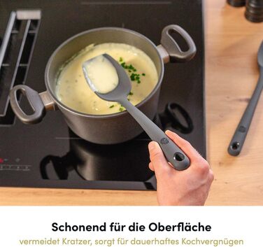 Набір кухонних аксесуарів Hoffmann Küchenhelfer-Set, 6 предметів, антрацит, силікон, нержавіюча сталь, антипригарне покриття