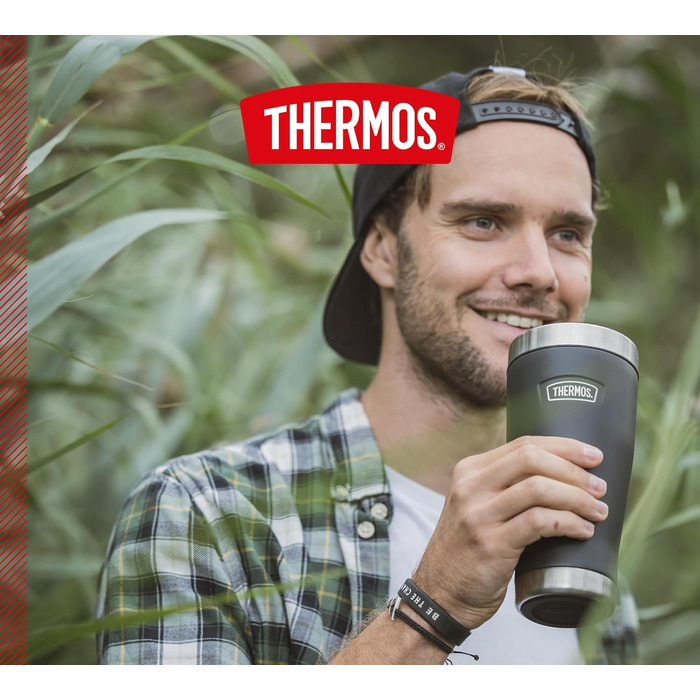 Термос ICON MUG 0,47л, бежевий/пісочний мат, термокружка 470мл, кавова кружка to go з нержавіючої сталі, ізотермос, 7 год гаряче / 22 год холодне, придатна для миття в посудомийній машині, абсолютно герметична, без BPA (470 мл, темно-сірий / Graphite Mat)