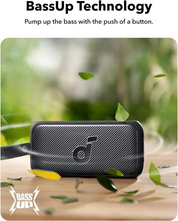 Soundcore Motion 300: Бездроковий портативний Bluetooth-динамік з BassUp, SmartTune, 30W, 13h, IPX7, для дому, саду, кемпінгу та подорожей (Чорний)