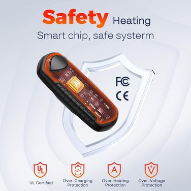 Грілки для рук акумуляторні, 2 шт, електричні, портативні, 6000mAh, кишенькові, ультралегкі, 5 режимів нагріву до 55°C, для кемпінгу, чорні