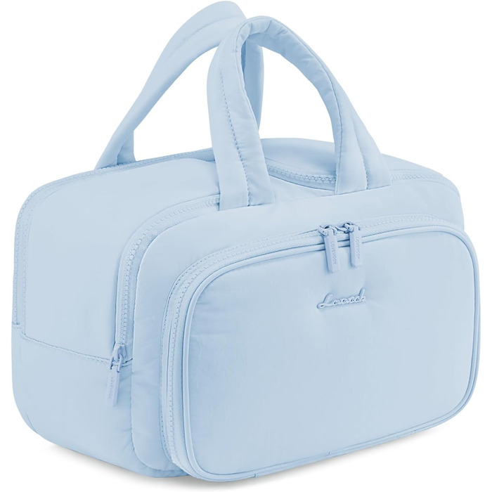 Сумка для косметики OVEVOOK для жінок, велика, з водонепроникним відділенням, рожева (L, блакитна)