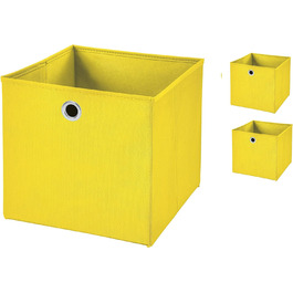 Кошик для зберігання Stick&Shine 3 шт. Складна коробка 32 x 32 x 32 см Кошик для полиць складний (жовтий)
