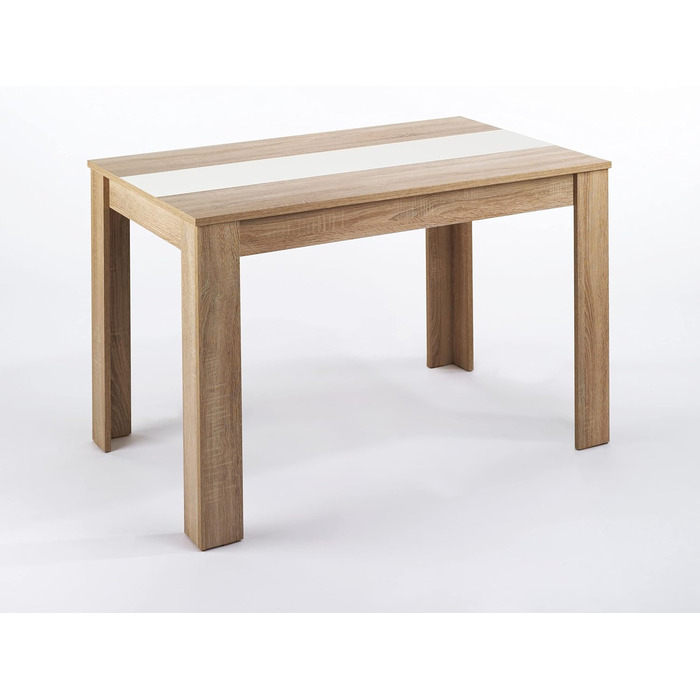 byLIVING Обідній стіл Nori: сучасний дизайн, ефект дуба, стільниця двостороння (чорний/білий), 120x80 см, H 75 см