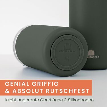 Термокружка Groenenberg 473 мл | Зберігає тепло до 4 годин | Без витоку | З переробленої нержавіючої сталі (Forest)