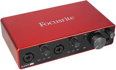 Аудіоінтерфейс Focusrite Scarlett 4i4 3-го покоління з USB для гітаристів, вокалістів та продюсерів. Професійний звук та програмне забезпечення для запису