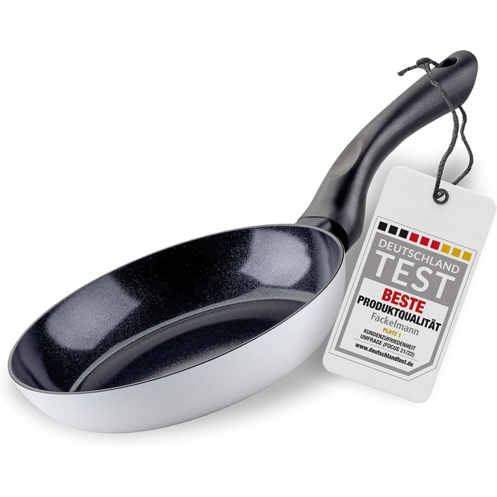 Набір сковорідок Fackelmann Arcadalina, 2 шт., діаметр 24 та 28 см, з переробленого алюмінію з керамічним покриттям, ергономічні ручки, підходить для індукційних плит, термостійкість +150 °C