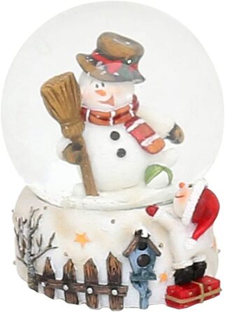 Міні-снігова куля підстава з парканом і сніговиком, Розміри L/ W / H 4,5 x 4,5 x 6,8 см куля 4,5 см. 501369-SMBesen Sch