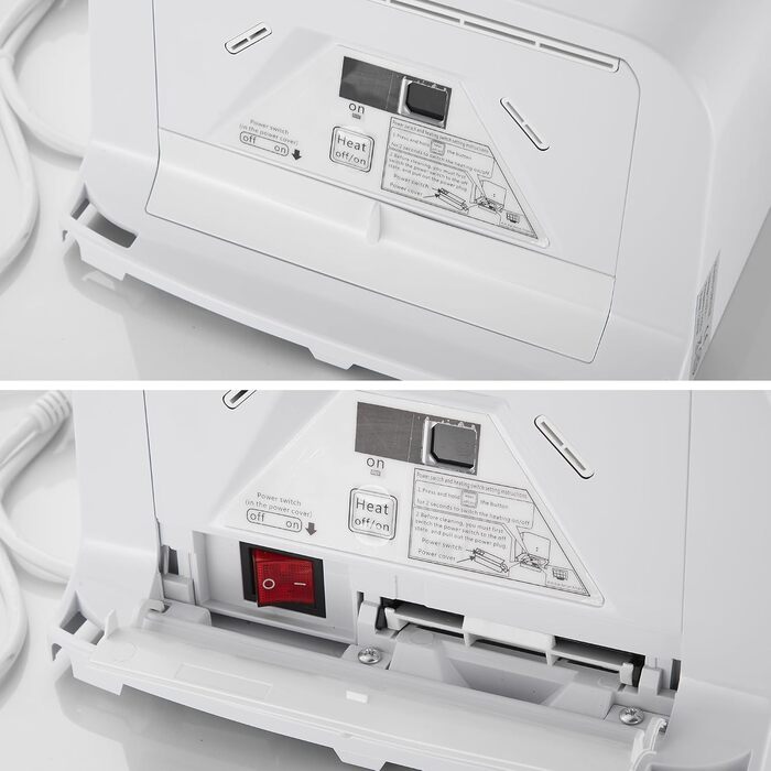 Автоматичний електричний сушар для рук настінний, компактний, для дому та комерційного використання (білий)