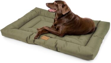 Лежак для собак MERSJO, напівлежачий, тканина Оксфорд, покриття ПВХ, зручний, з захистом від подряпин і бруду, оливковий, 107x69 см, 99x66 см