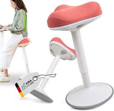 Офісний стілець SH-01 Zip з знімним чохлом | Ергономічний стілець для роботи та відпочинку | З сертифікацією IGR | Регульована висота (58-83 см) | Рожевий