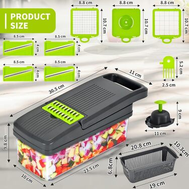 Багатофункціональний овочеріз Mandoline зі сталі: для кубиків, соломки, картоплі