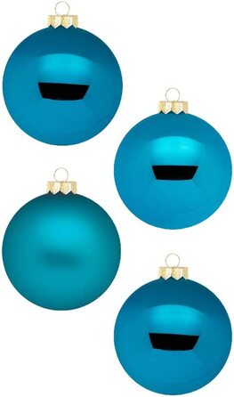 Різдвяні кулі INGE-Glas Magic 12 шт 8 см сині