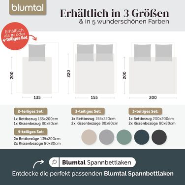 Комплект постільної білизни Blumtal Biber 200x200 + 2x 80x80 см, бавовна, фланель, Oeko-Tex, теплий, зимовий, двосторонній, тауп