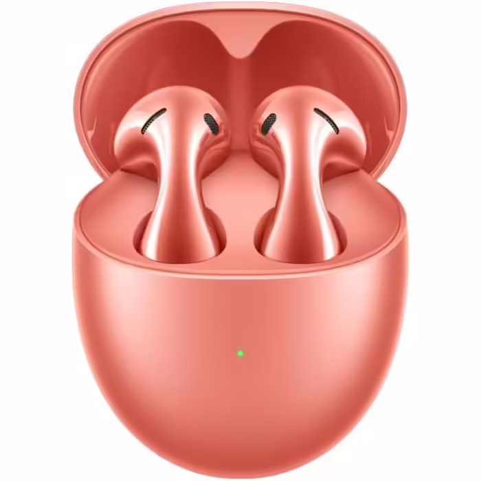 HUAWEI FreeBuds 5 TWS Bluetooth навушники, ультрамагнітний динамік, ергономічна форма, до 30 годин роботи, IPX4, коралово-оранжеві