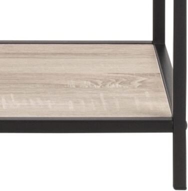 Асиметрична книжкова шафа AC Design Furniture Jrn з В 114 x Ш 77 x Г 35 см, Sonoma Oak Look/Чорний, Дерево/Метал, (5 полиць)