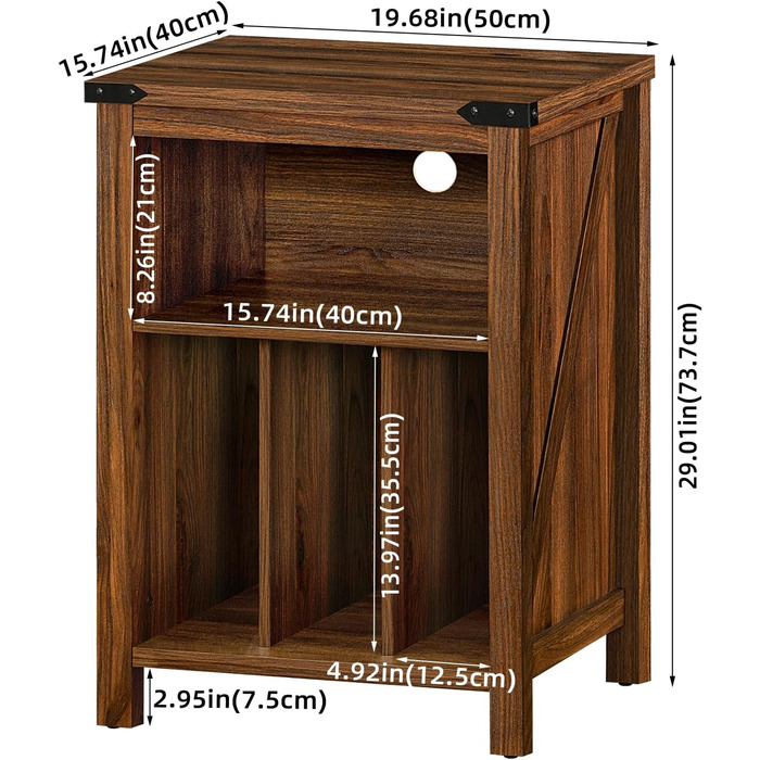Підставка для програвача вінілу з полицями для платівок, дерев'яна, на 160 альбомів, для вітальні, спальні, офісу (колір: коричневий)