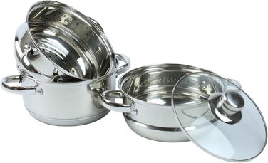 Пароварка Karl Hausmann 2.4L з нержавіючої сталі, 18 см, для індукційних плит