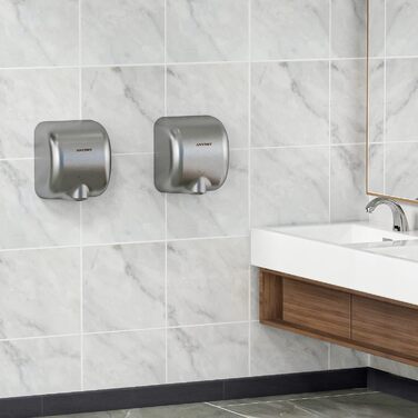 Електричний сушар для рук AnyDry 2800 Klassisch: автоматичний, швидкий (8-12 сек), настінний, з поліруванням, з нержавіючої сталі, 1400-1650W