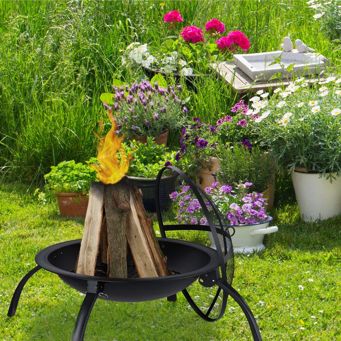 Вогнище Relaxdays XL з аксесуарами для гриля